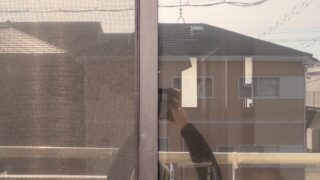 遮熱性のミラーフィルム施工後