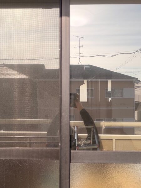 遮熱性のミラーフィルム施工後